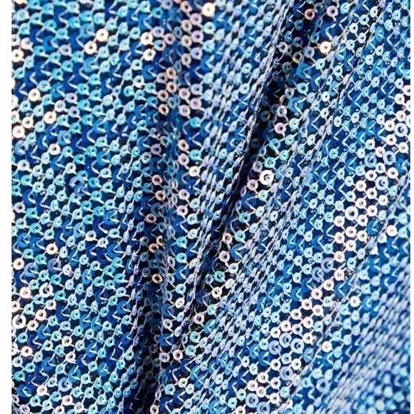 AIDAN Mattox Sequin Halter Mini Dress with Cutout Sz 10 - Picture 7 of 17